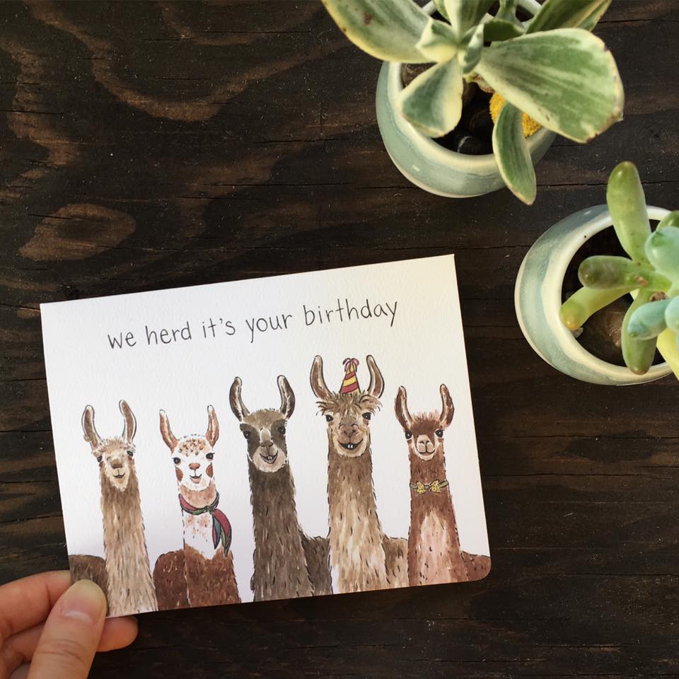 Llama Birthday Card- Greeting Card
