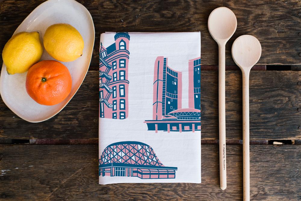 Toronto Landmarks Tea Towel - Outpost Coffee Roasters