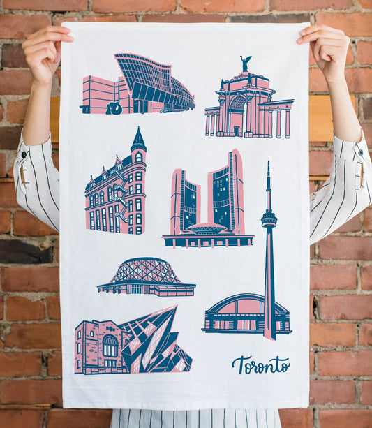 Toronto Landmarks Tea Towel - Outpost Coffee Roasters
